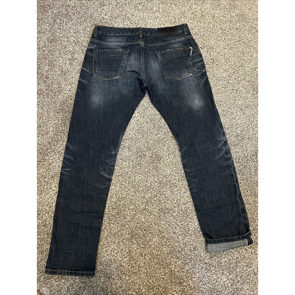 Pull&Bear Selvedge Denim Dark Wash European Size 42 (33x30) Jeans Pants